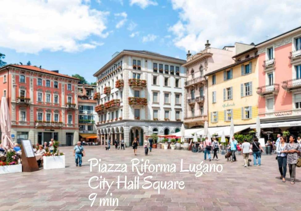 'Cuore Di Rose' Parking - Welcome Set, Netflix, For 4 Persons -By Easylife Swiss Lugano Exterior photo